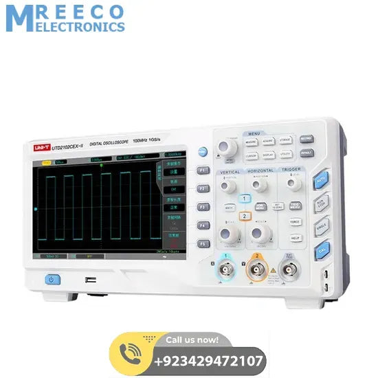 UNI T UTD2072CEX II Digital Storage Oscilloscope 2 Channel DSO - Side View
