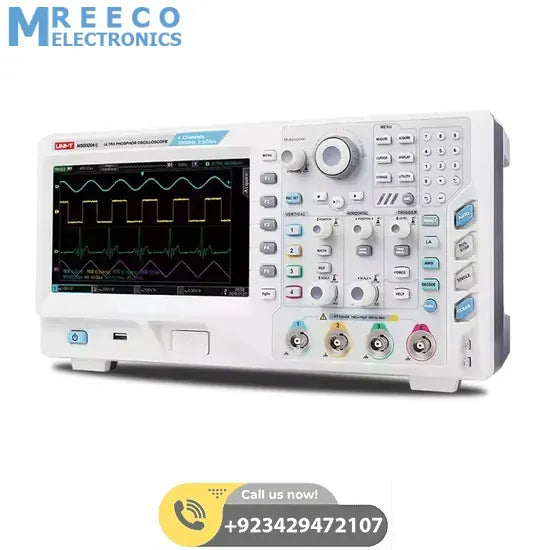 UNI-T MSO3154E 150MHz Mixed Signal 4 Channel Digital Oscilloscope - Side View
