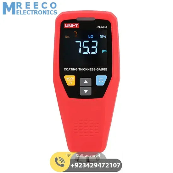 UT343A Coating Thickness Gauge Meter - Front View