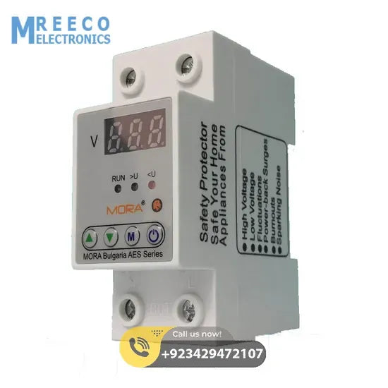 Mora Adjustable Over Under Voltage Protector - Front View