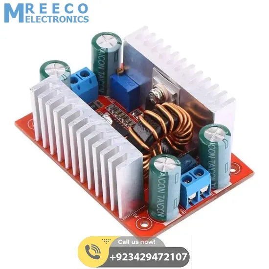 Boost Module, 15A 400W DC-DC Step-up Boost Converter Module - Side View