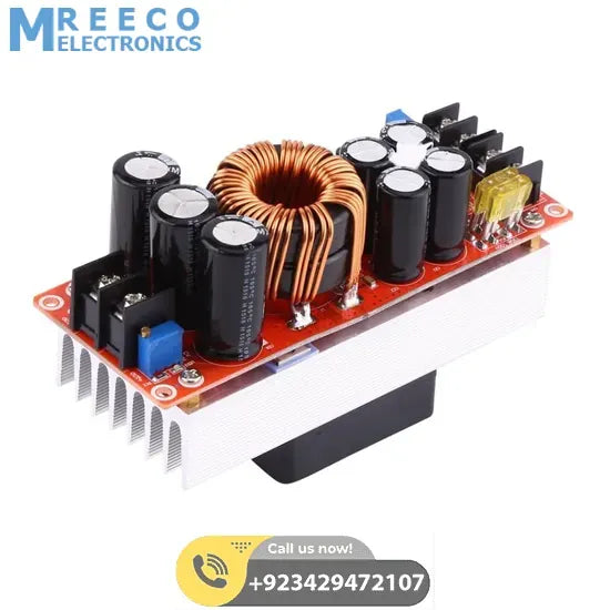 1500W 30A DC-DC DC Constant Voltage Current Boost Converter Step-up Power Supply Module 10~60V Out 12~90V Boost Power Module - Back View