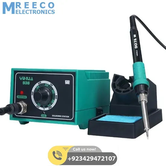 Adjustable Temperature Electric Soldering Iron Station YIHUA YH 936 - Side View