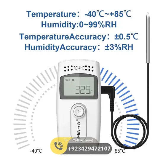 RC-4HC Temperature and Humidity Data Logger Recorder Multi-Use Elitech in Pakistan - Side View