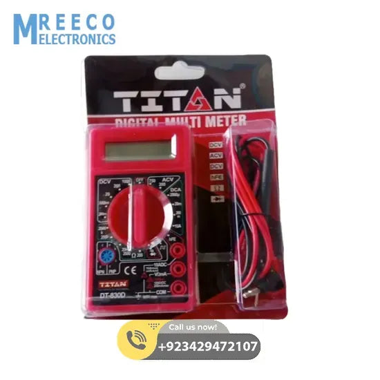 TITAN DT830D Digital Multimeter - Side View
