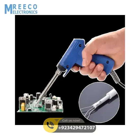 High power soldering iron 220V 30W-70W Professional Dual Power Quick Heat-Up Adjustable Welding Electric Soldering Iron Gun - Side View