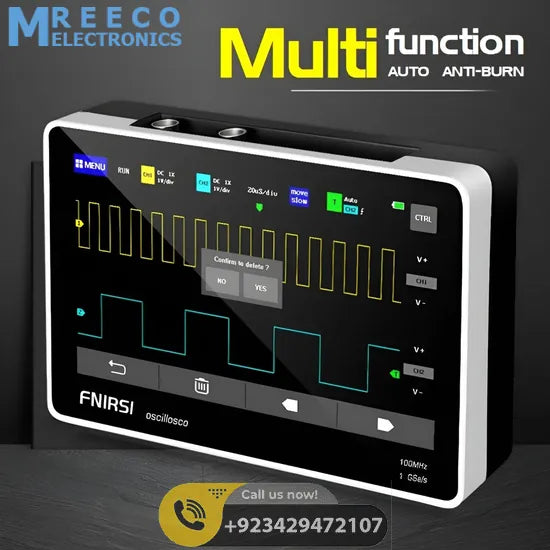 FNIRSI® 1013D Tablet Dual Channel 100MHz 1GS/s Touchable Panel Oscilloscope