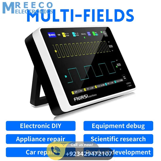 FNIRSI® 1013D Tablet Dual Channel 100MHz 1GS/s Touchable Panel Oscilloscope