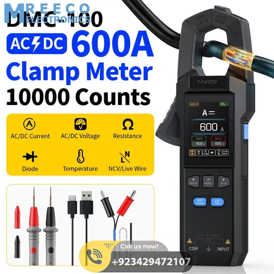 FNIRSI® DMC-100 DC AC Current Voltage Clamp Meter Digital Multimeter