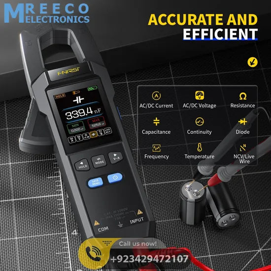 FNIRSI® DMC-100 DC AC Current Voltage Clamp Meter Digital Multimeter