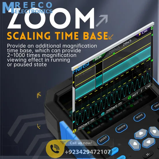 FNIRSI® DPOX180H 2-IN-1 Dual Channel 180MHz 500MS/s Digital Phosphor Oscilloscope Signal Generator