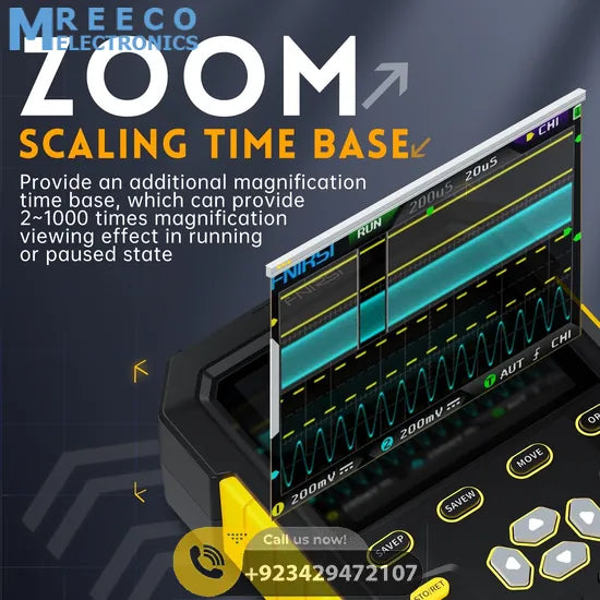 FNIRSI® DPOX180H 2-IN-1 Dual Channel 180MHz 500MS/s Digital Phosphor Oscilloscope Signal Generator