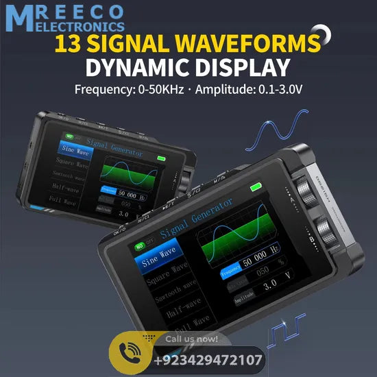 FNIRSI® DS215H 2-IN-1 50MHz 250MS/s Dual Channel Digital Oscilloscope DDS Function Singal Generator