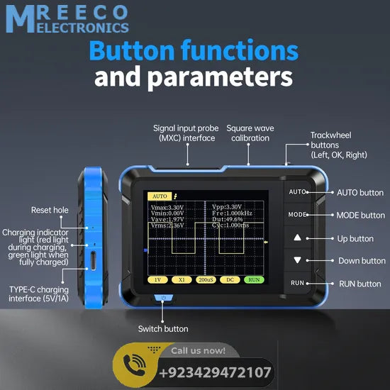 FNIRSI® DSO-152 200KHz 2.5MS/s Mini Pocket Handheld Digital DSO Oscilloscope