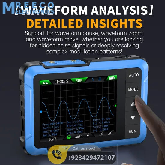 FNIRSI® DSO-510 10MHz 48MS/s Mini Handheld Digital Oscilloscope Signal Generator