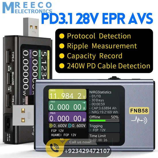 FNIRSI® FNB58 USB Fast Charge Tester