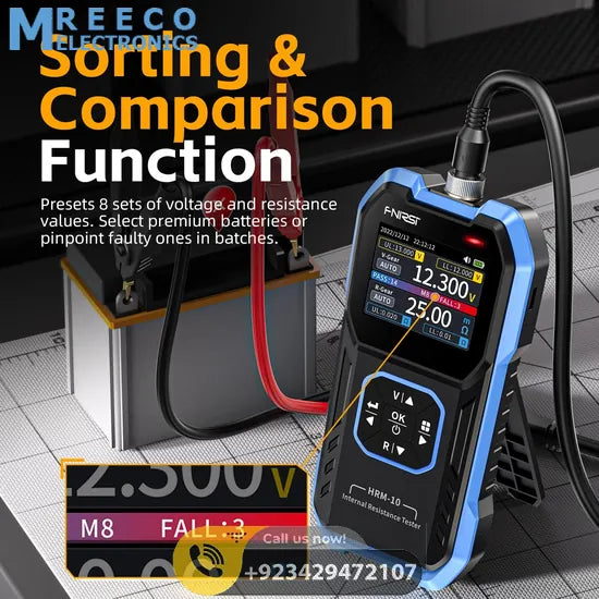 FNIRSI® HRM-10 Battery Voltage Internal Resistance Tester