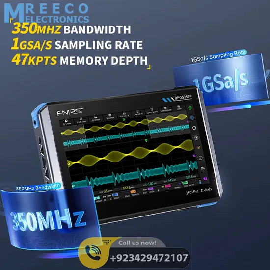 FNIRSI® DPOS350P 4-IN-1 350MHz 1GSPS Tablet Oscilloscope Signal Generator Spectrum Analyzer Frequency Response Analyzer