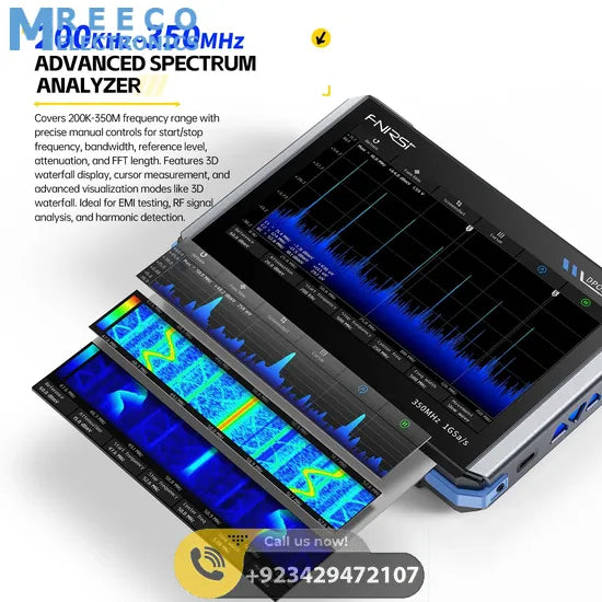 FNIRSI® DPOS350P 4-IN-1 350MHz 1GSPS Tablet Oscilloscope Signal Generator Spectrum Analyzer Frequency Response Analyzer