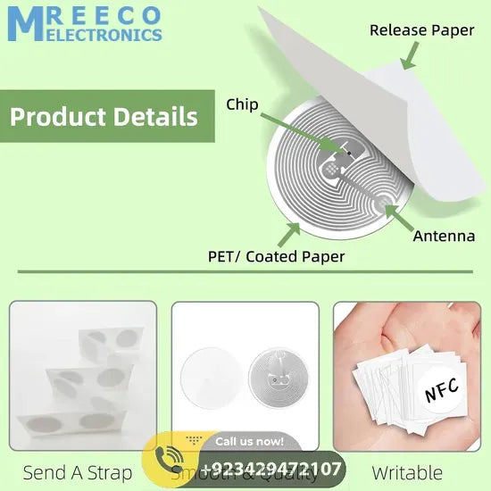 NTAG215 NFC Stickers Round 25mm – Micro NFC Clothing Tag