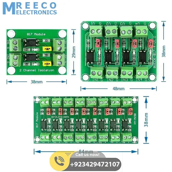 PC817 Optocoupler Isolation Board 2 Channel 3.6-30V