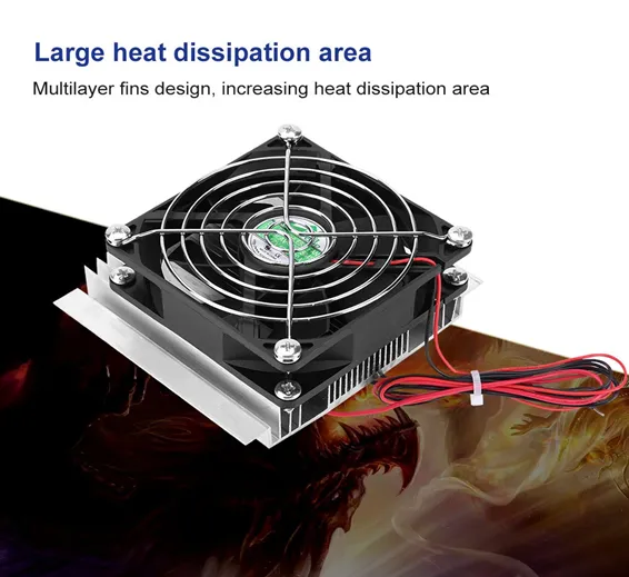 6A 12V PC CPU Cooling Fan Thermoelectric Refrigeration Cooling Semiconductor Cooler Silent Fan System Heatsink Kit In Pakistan