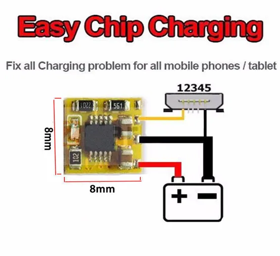 Easy chip Charge IC Chip Board Module Solve Charging Problem for Mobile Repairing