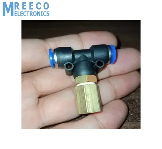 1/4 Inch Tube OD 6mm Water Tee Connector With Brass Misting Nozzle