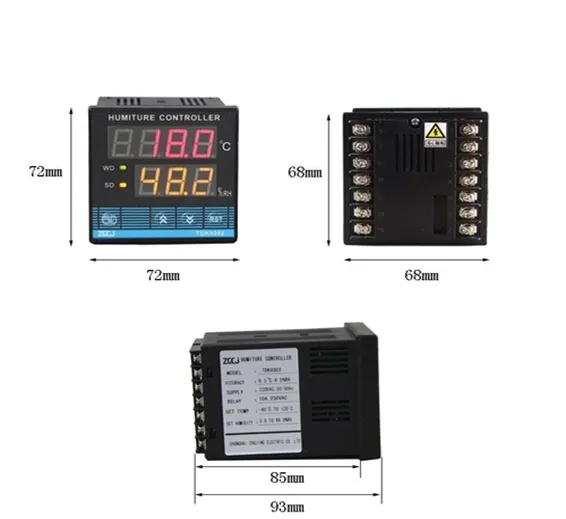 Digital Temperature And Humidity Controller With Sensor TDK0302