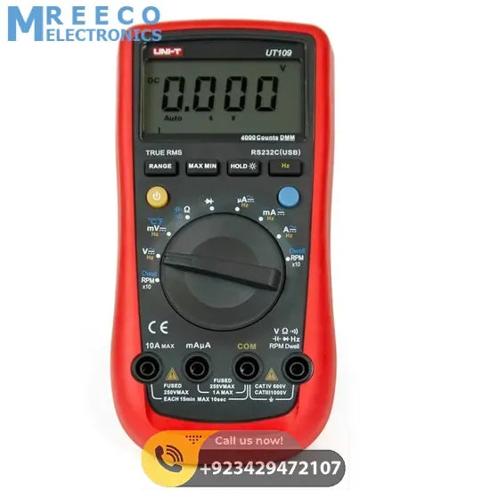 UNI T Digital Multimeter UT-109 - Front View
