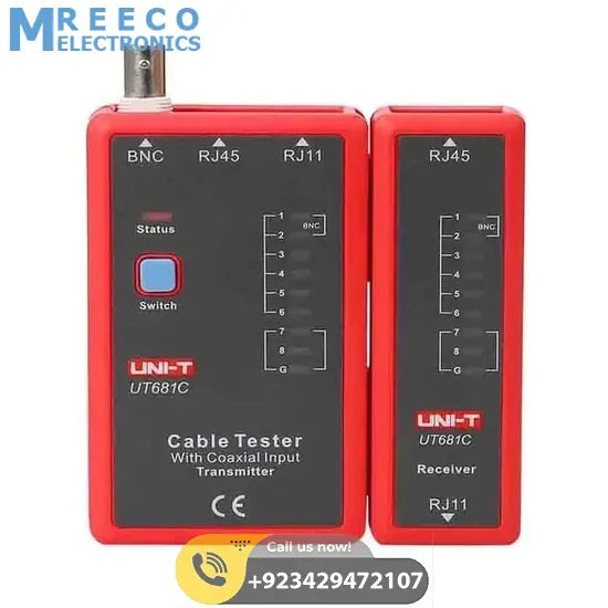 UNI T UT681C Network Cable Tester - Front View