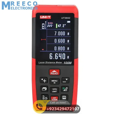 UNI T Digital Laser Distance Meter UT395C - Front View