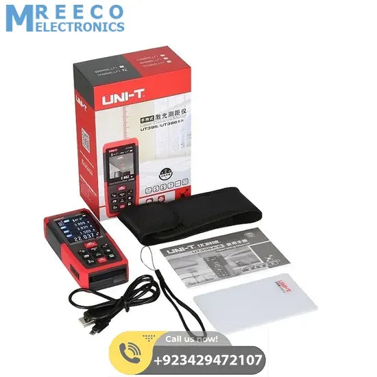 UNI T Digital Laser Distance Meter UT395C - Side View