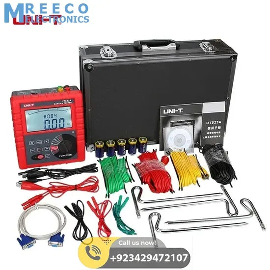 UNI T UT523A 4 Pole Soil Resistance Earth Tester Meter - Side View