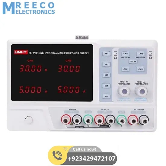 UNI T UTP3305C Programmable DC Power Supply - Front View