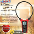 True RMS Flex Clamp Meter UNI T UT281E - Side View