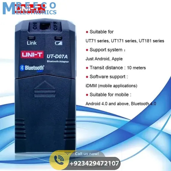 UNI T Bluetooth Adapter UTD07A - Side View