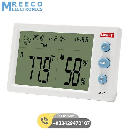 UNI T A13T Temperature Humidity Meter - Back View