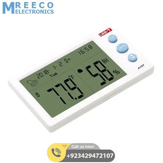 UNI T A13T Temperature Humidity Meter - Top View