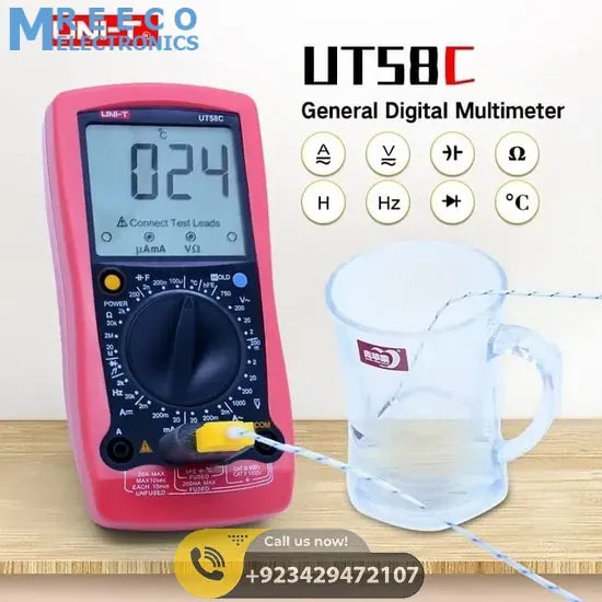 General Digital Multimeter UNI T UT58C - Side View