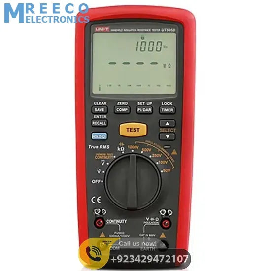 UNI T UT505B Handheld Insulation Resistance Tester - Front View