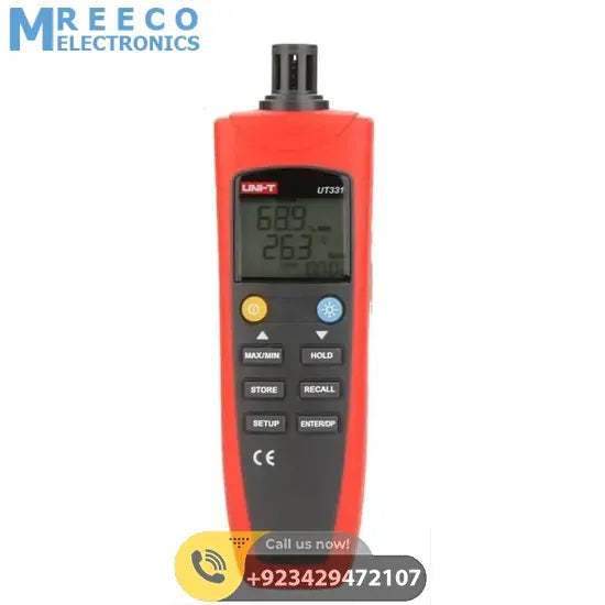 UNI T Digital Thermo Hygrometer UT331 - Front View