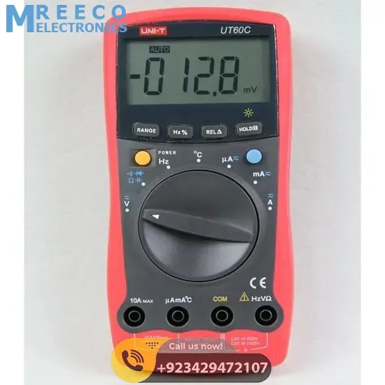 Digital Multimeter UNI T UT60C - Back View