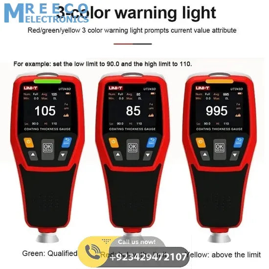 UNI T UT343D Coating Thickness Gauge Meter Tester - Bottom View