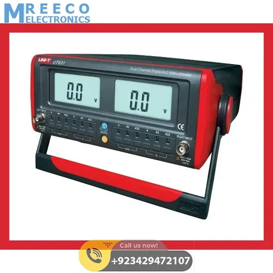UNI-T UT 631 Digital bench millivoltmeter - Side View