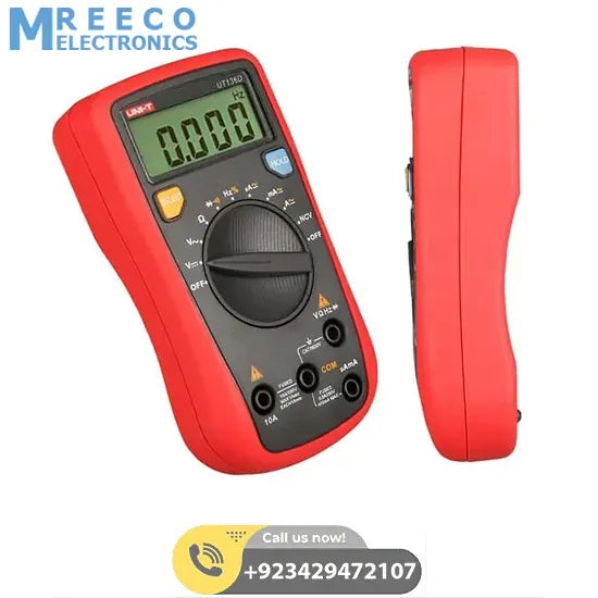 UNI T Palm Size Auto Ranging Digital Multimeter UT136D - Back View