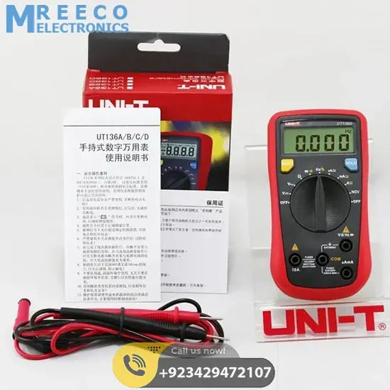UNI T Palm Size Auto Ranging Digital Multimeter UT136D - Display View