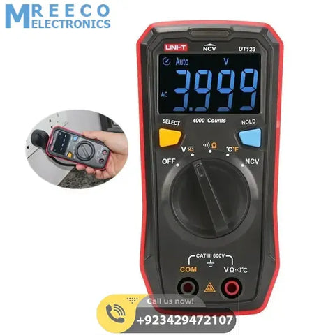 UNI T UT123 Residential Digital Multimeter - Front View