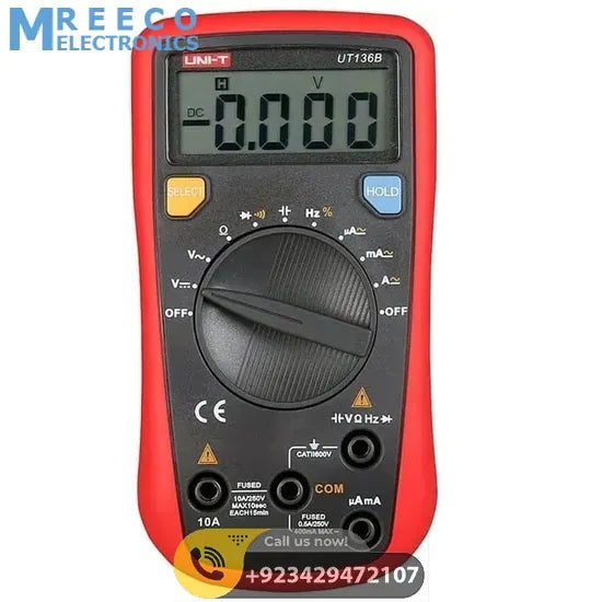 UNI T Digital Multimeter UT136B - Back View