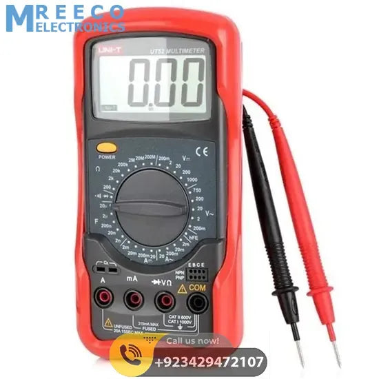 UNI T UT52 Standard Digital Multimeter - Front View